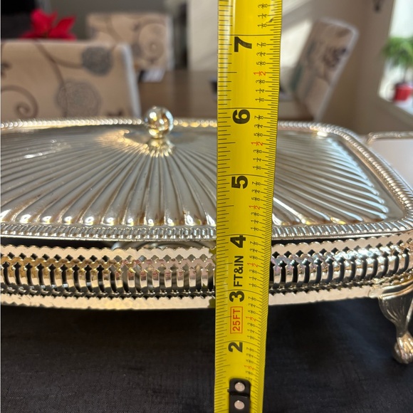 Vintage Silver-Plated Casserole Dish Holder/Food Warmer - Picture 11 of 11